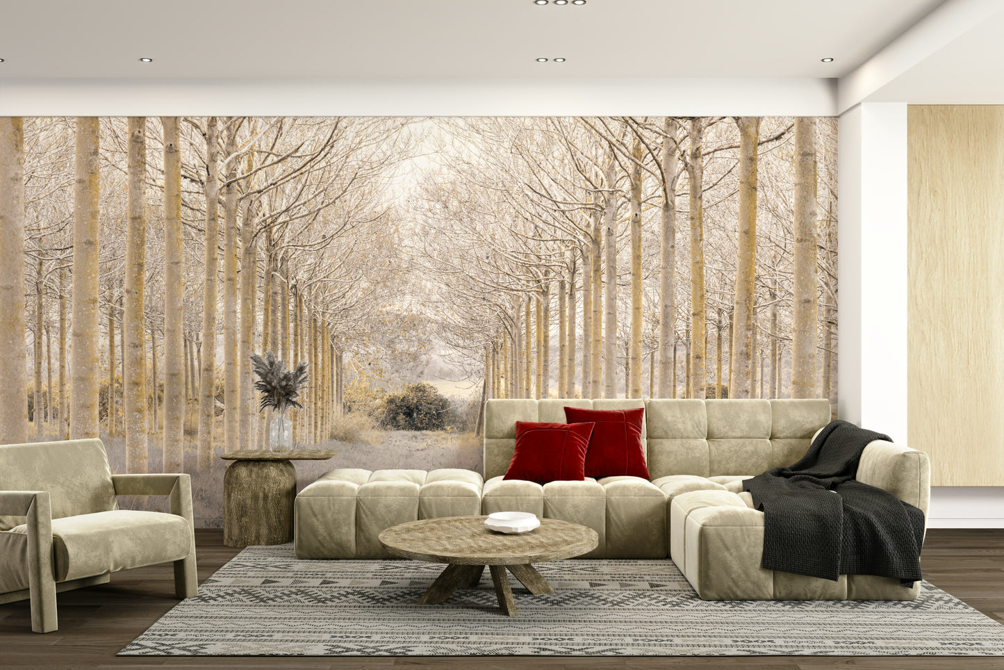 elegant vertical lines and trees

