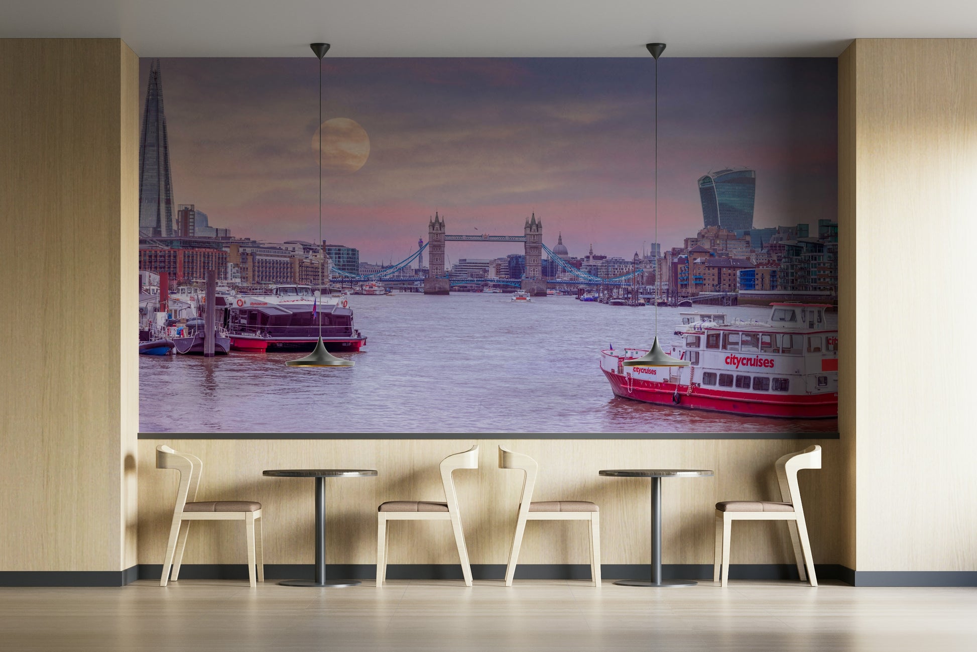 artistic view of london at dusk

