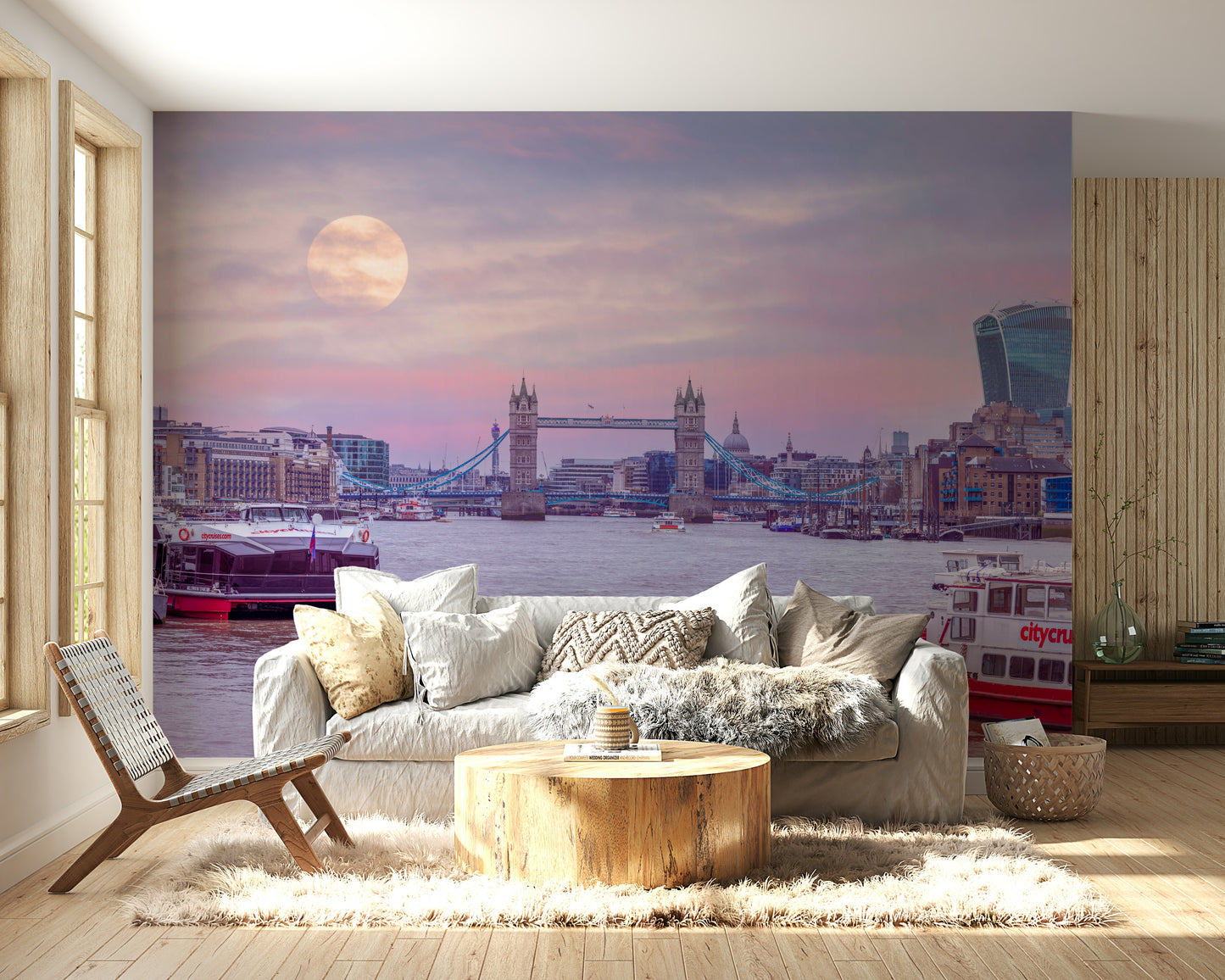 vibrant london cityscape mural

