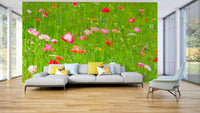 beautiful floral wallpaper for a living room

