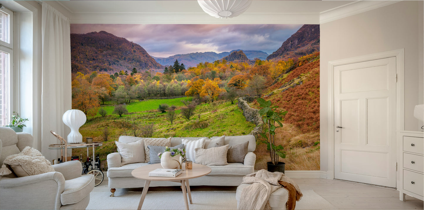 golden hills wall mural


