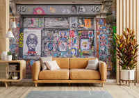 urban alleyway with graffiti

