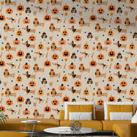 Halloween Doggies haunted wall covering.


