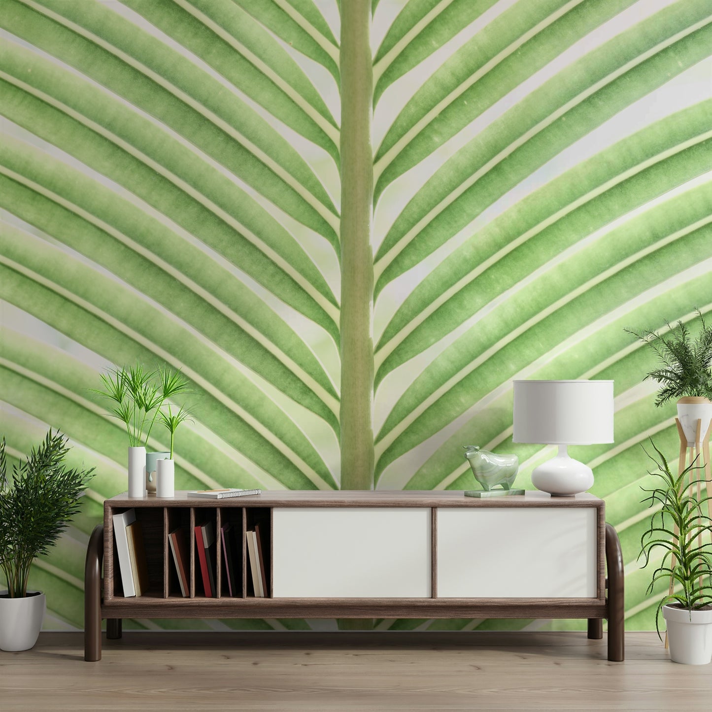 light green and white stripe pattern


