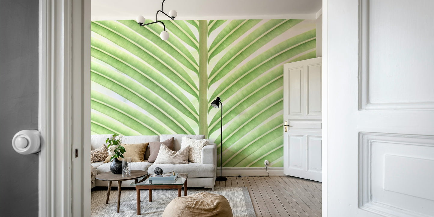 peaceful green wallpaper for a bedroom

