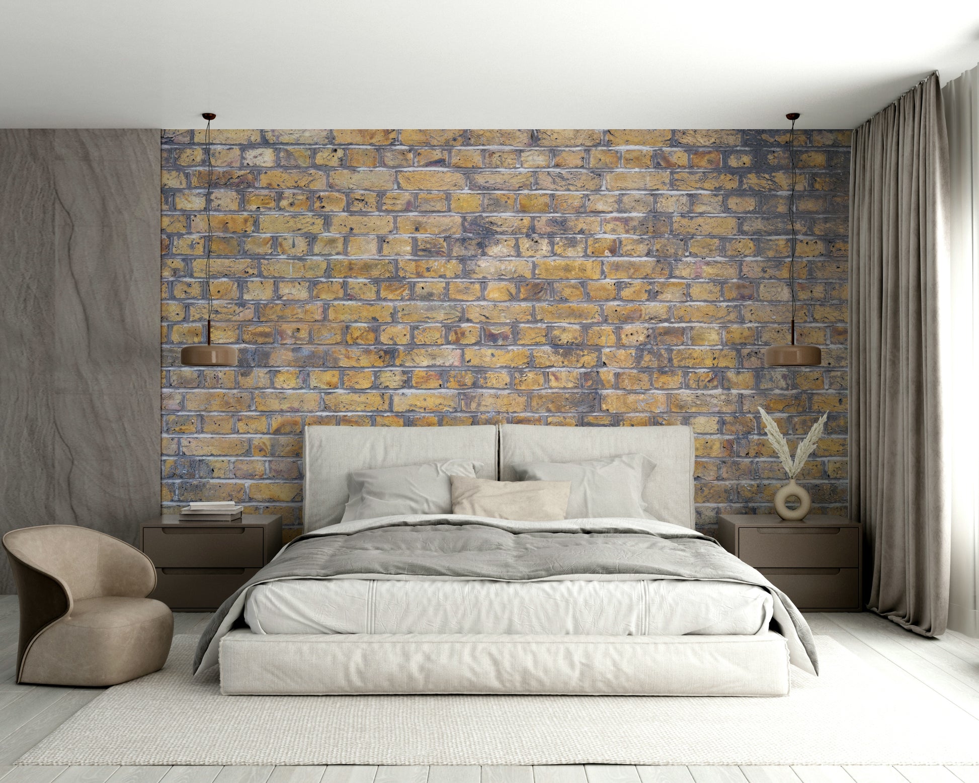 rustic aged brick wall wallpaper

