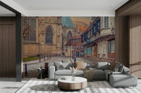 streetscape of a european city

