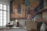 historic buildings and cobblestone streets

