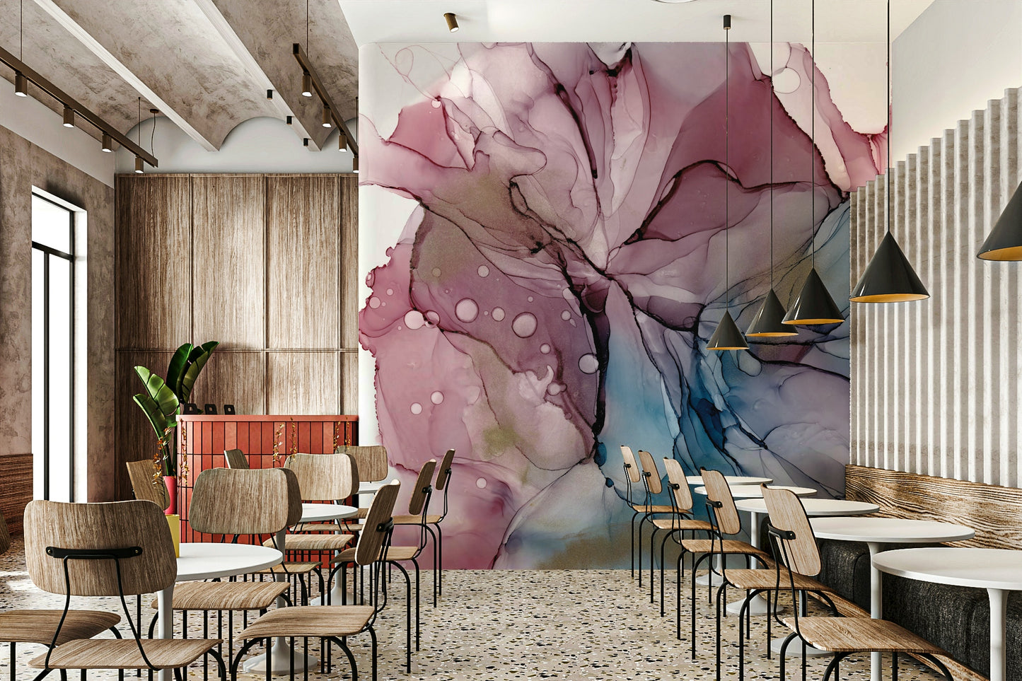 flowing colors and fluid design

