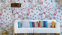 Charming Aviary Chinoiserie Garden Wallpaper.

