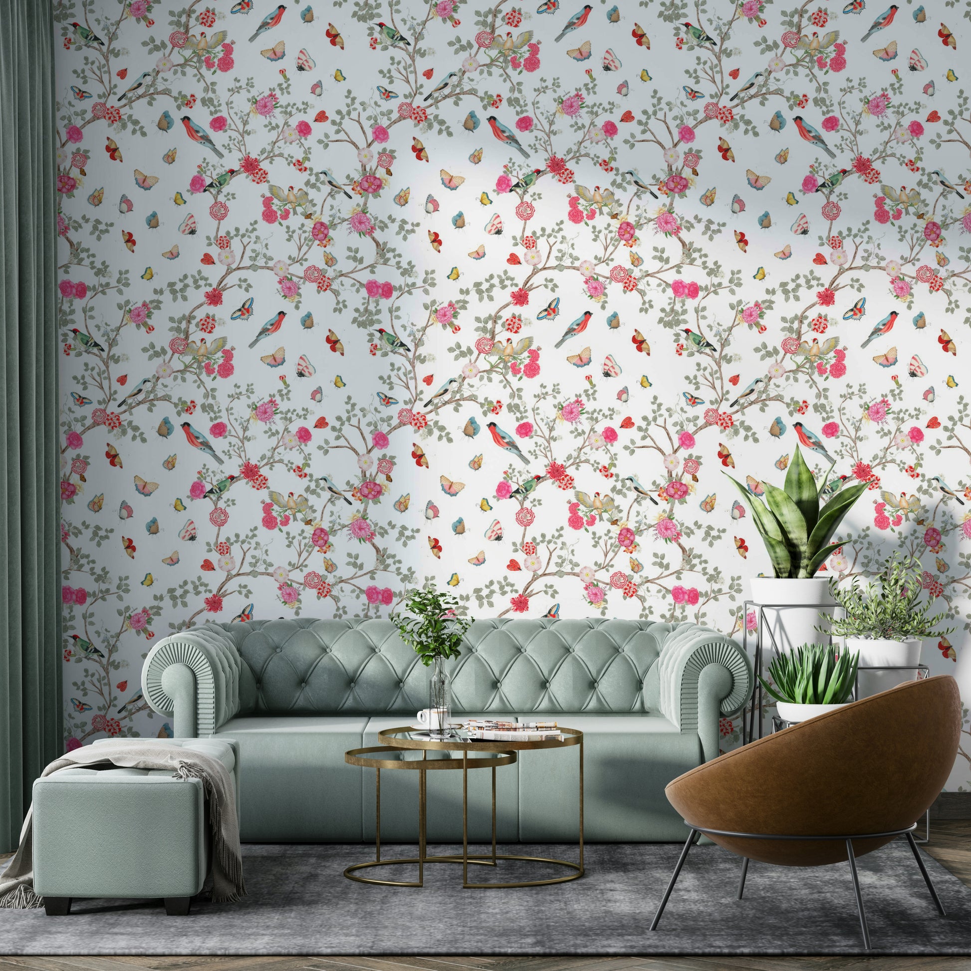 Wallpaper with a mix of light backgrounds and vibrant colors.

