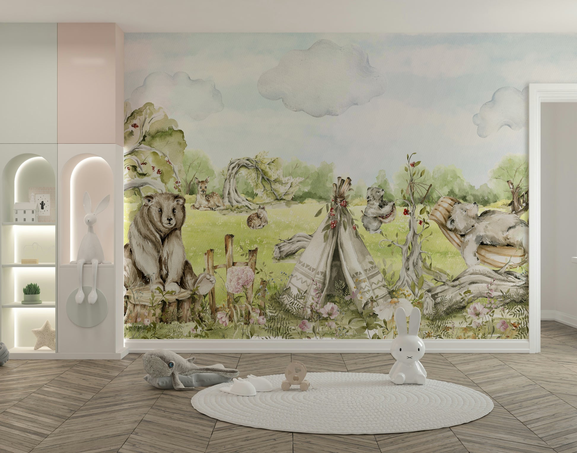 Design with a blend of peacefulness and playfulness.

