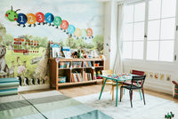 Full view of the mural on a wall.

