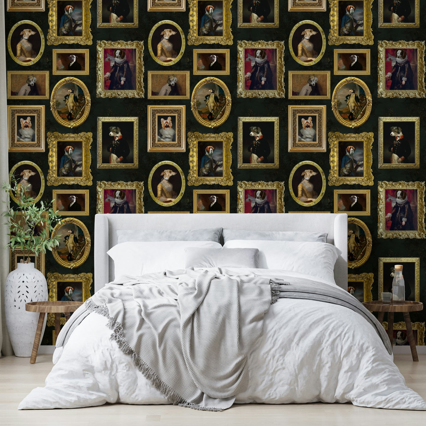 Charming design featuring various dogs and cats.

