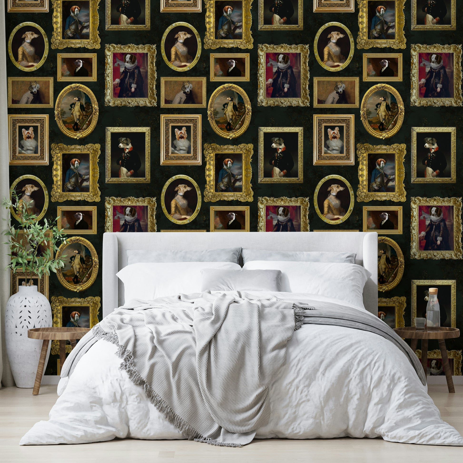 Charming design featuring various dogs and cats.

