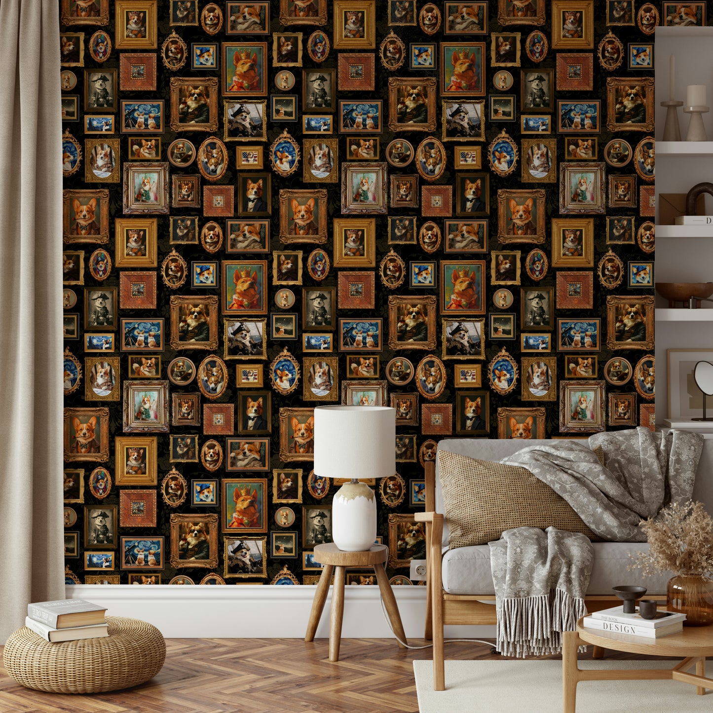 Full view of the mural on a wall.

