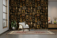 Elegant design with dogs painted in a sophisticated manner.

