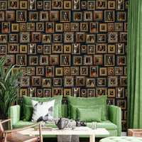 Dapper Dogs mural for a fun living room.

