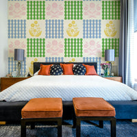 Artistic fusion of stylized floral patterns.

