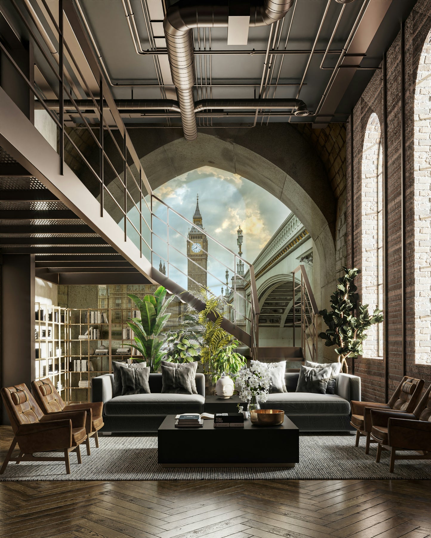 Unique perspective of iconic landmark.

