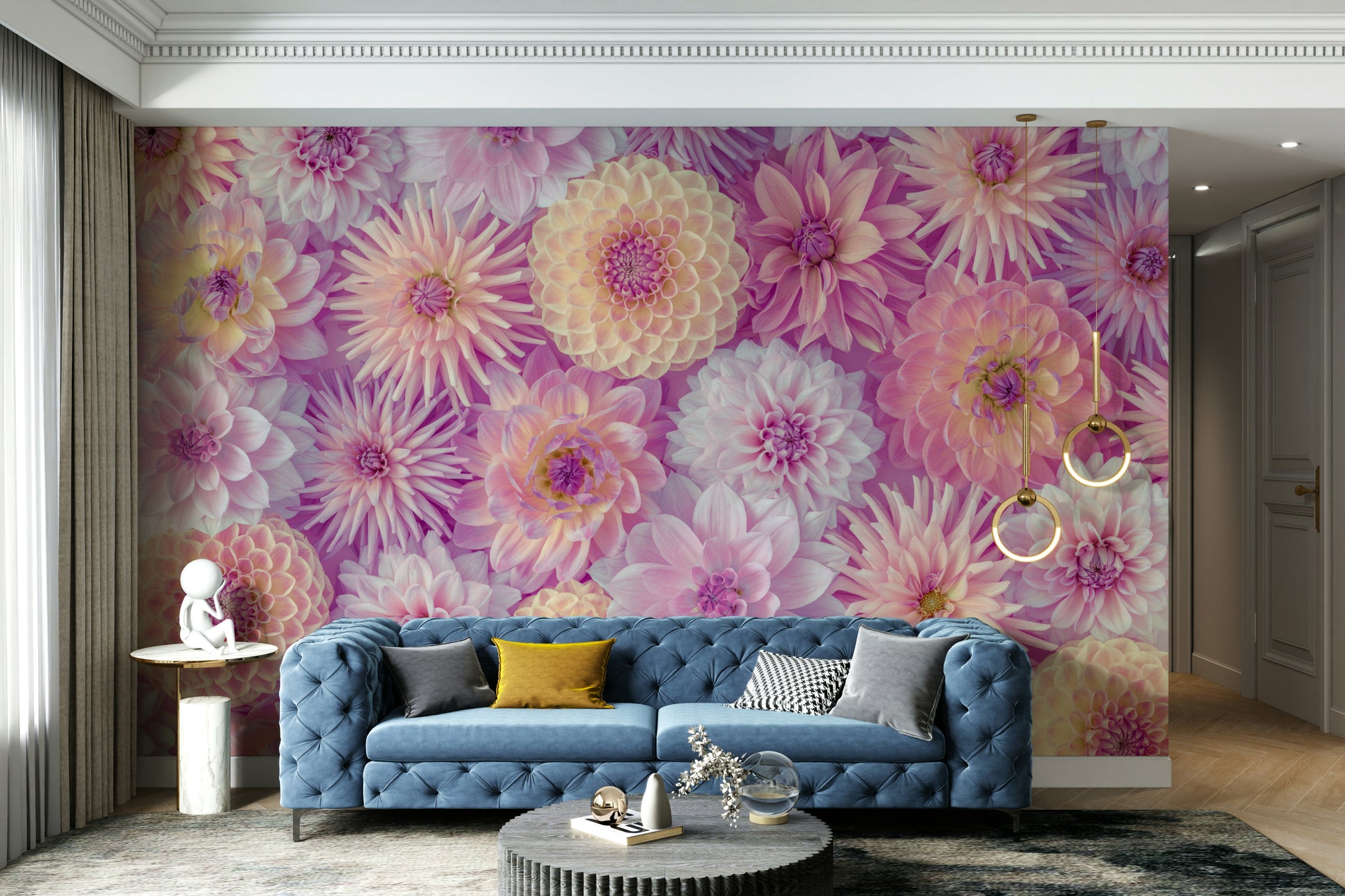 Focus on diverse dahlia types and close-up floral patterns.

