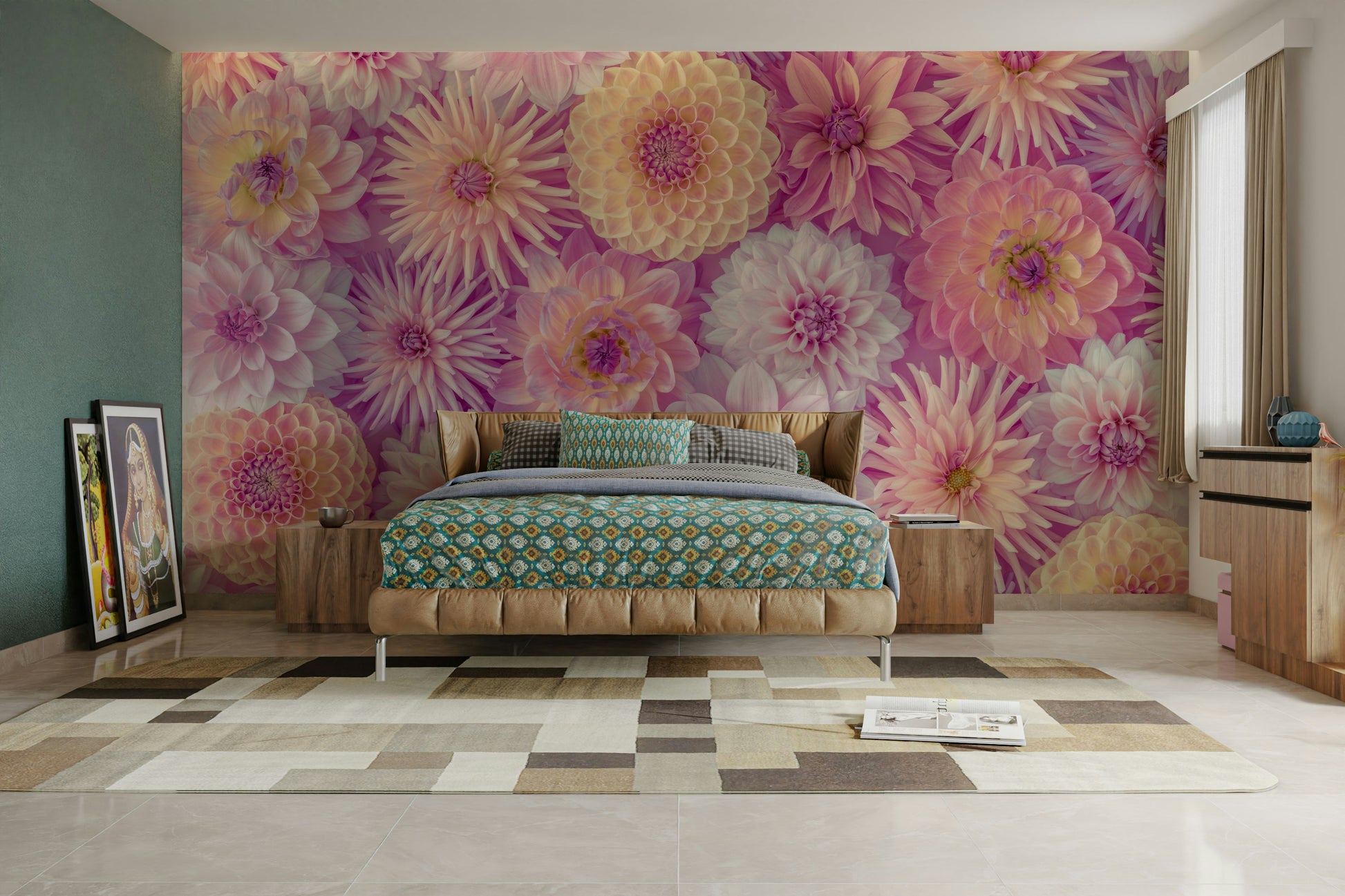 Vibrant and uplifting aesthetic.

