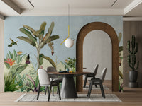 Richly colored exotic flowers.

