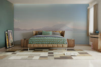 Wall mural featuring a peaceful ocean scene.

