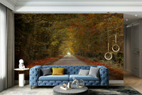 The mural covers a significant wall area, creating an immersive view.
