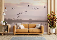 A breathtaking and serene wall mural.
