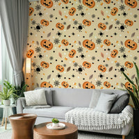 Festive Halloween fun wallpaper pattern.

