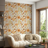 The style is reminiscent of 1970s design.
