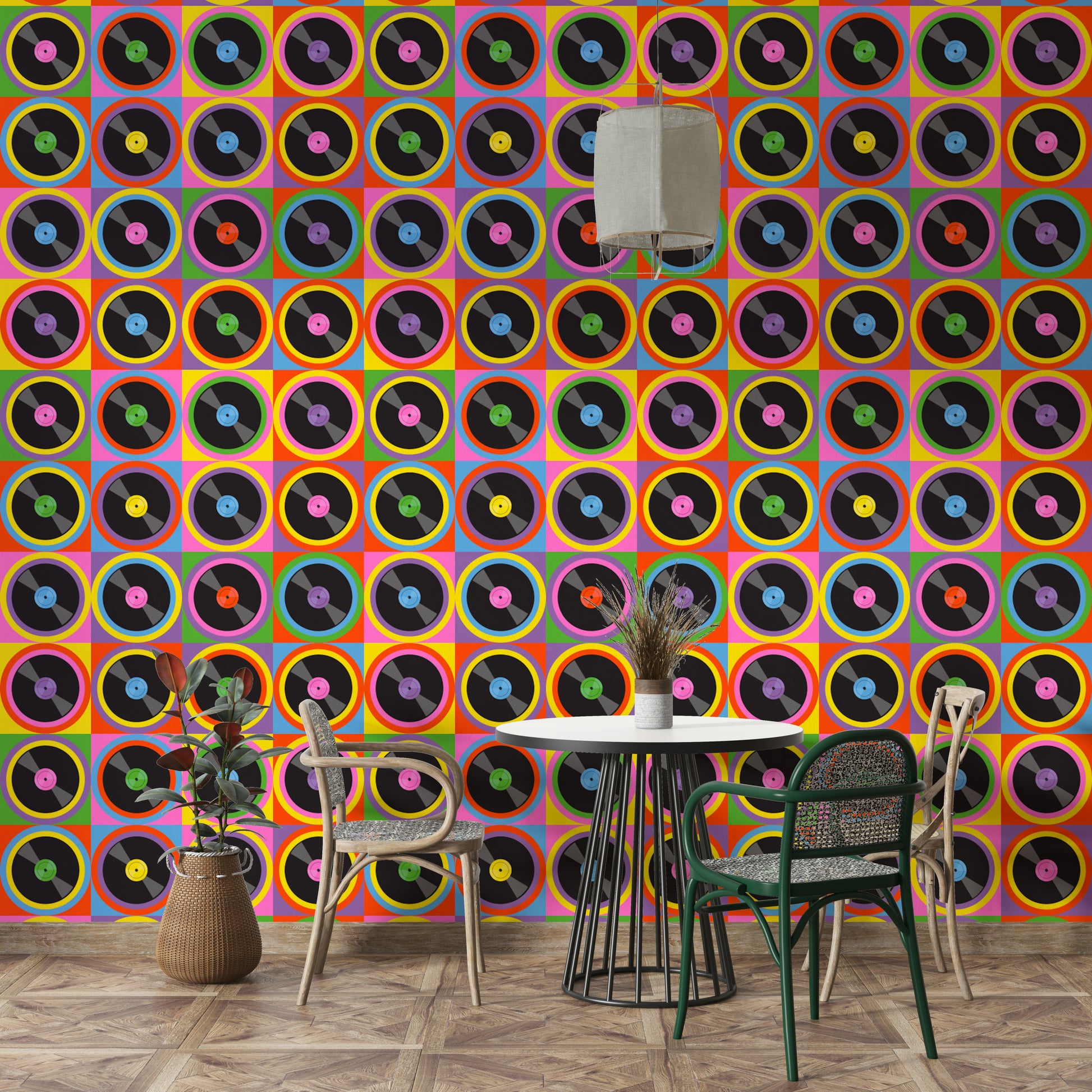 Suitable for a retro, music-themed, or eclectic interior.
