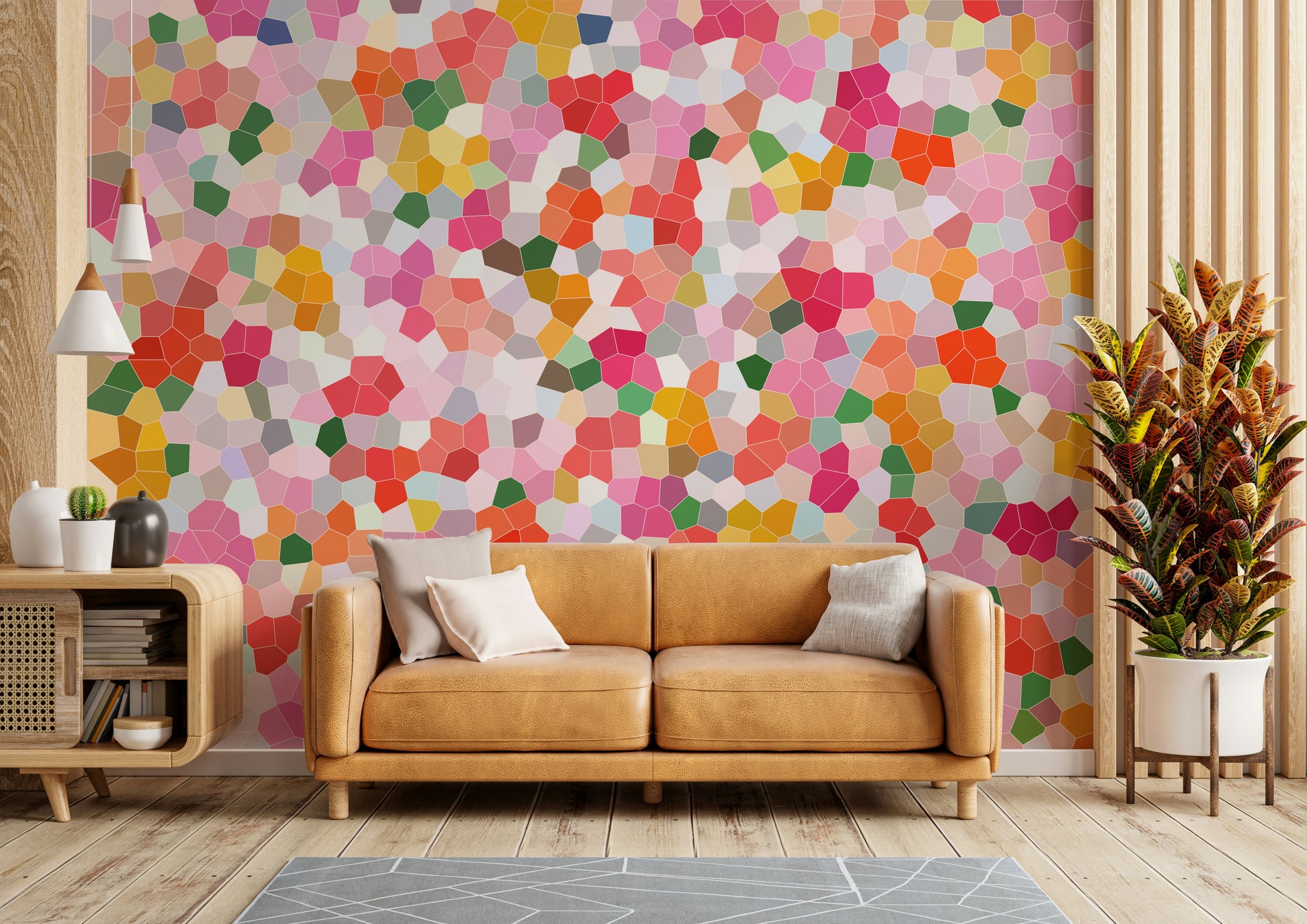 The colors are bright, diverse, and highly saturated.
