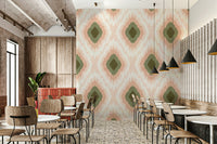 The pattern is composed of distinct zig-zag lines.
