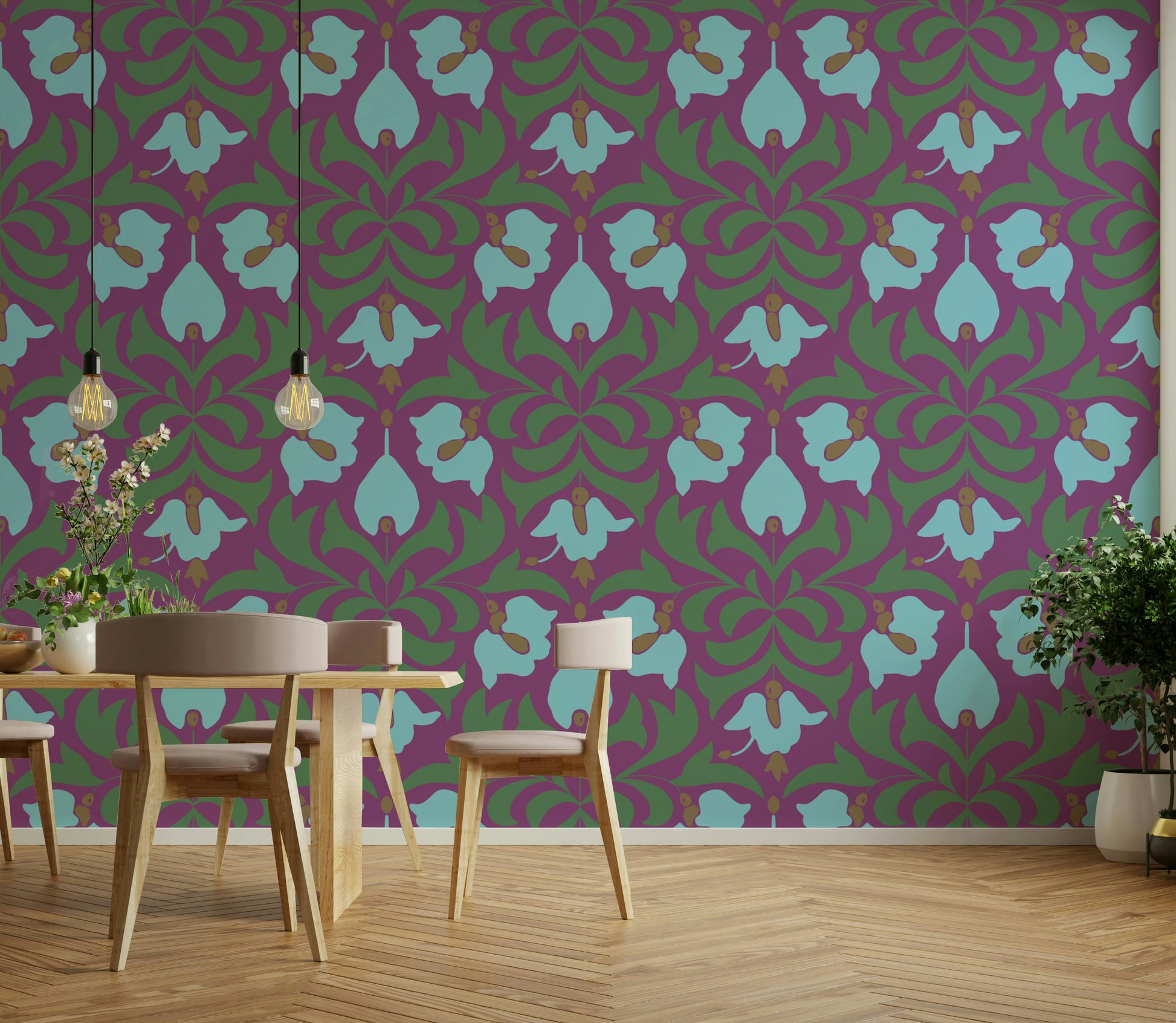 Colors are likely soft, harmonious, and muted, suggesting an aged aesthetic.
