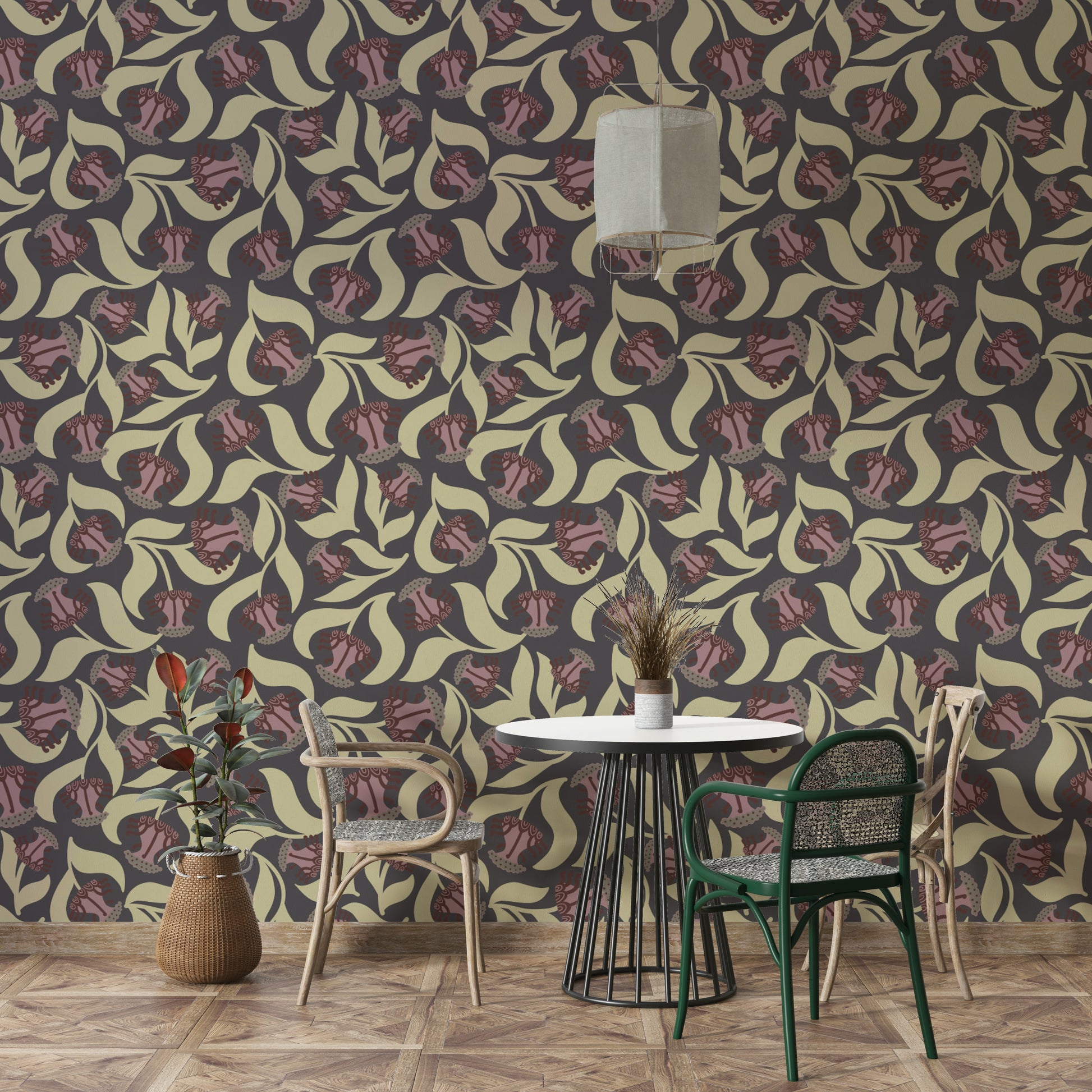 Colors are likely soft, muted, or slightly faded, consistent with a historical feel.
