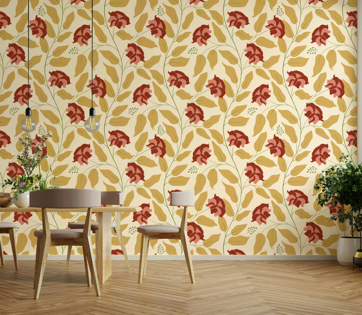 Features intricate and refined floral and botanical designs.
