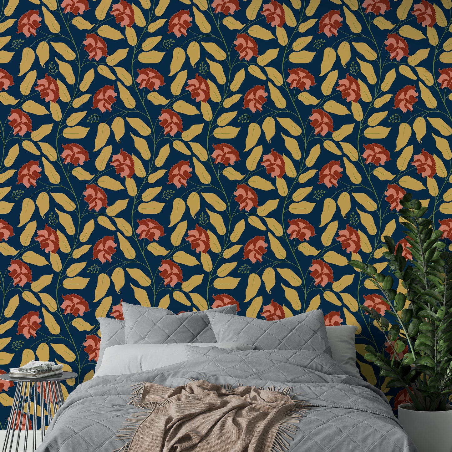 The colors are warm, muted, and earthy .