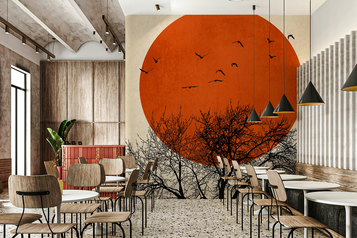 The design evokes the feeling of constant sunshine or a perpetually bright day.
