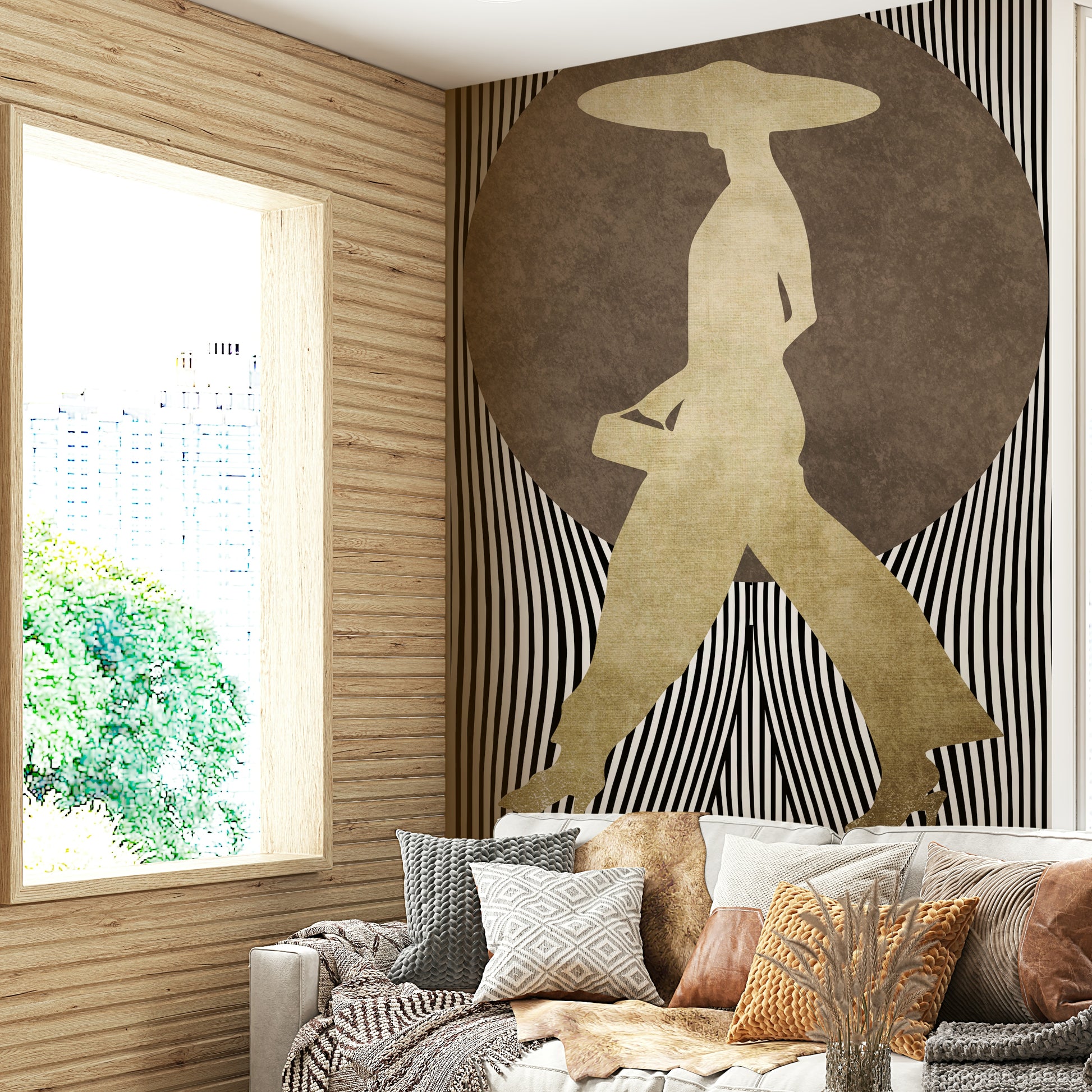 There might be subtle hints of light or contrast.
