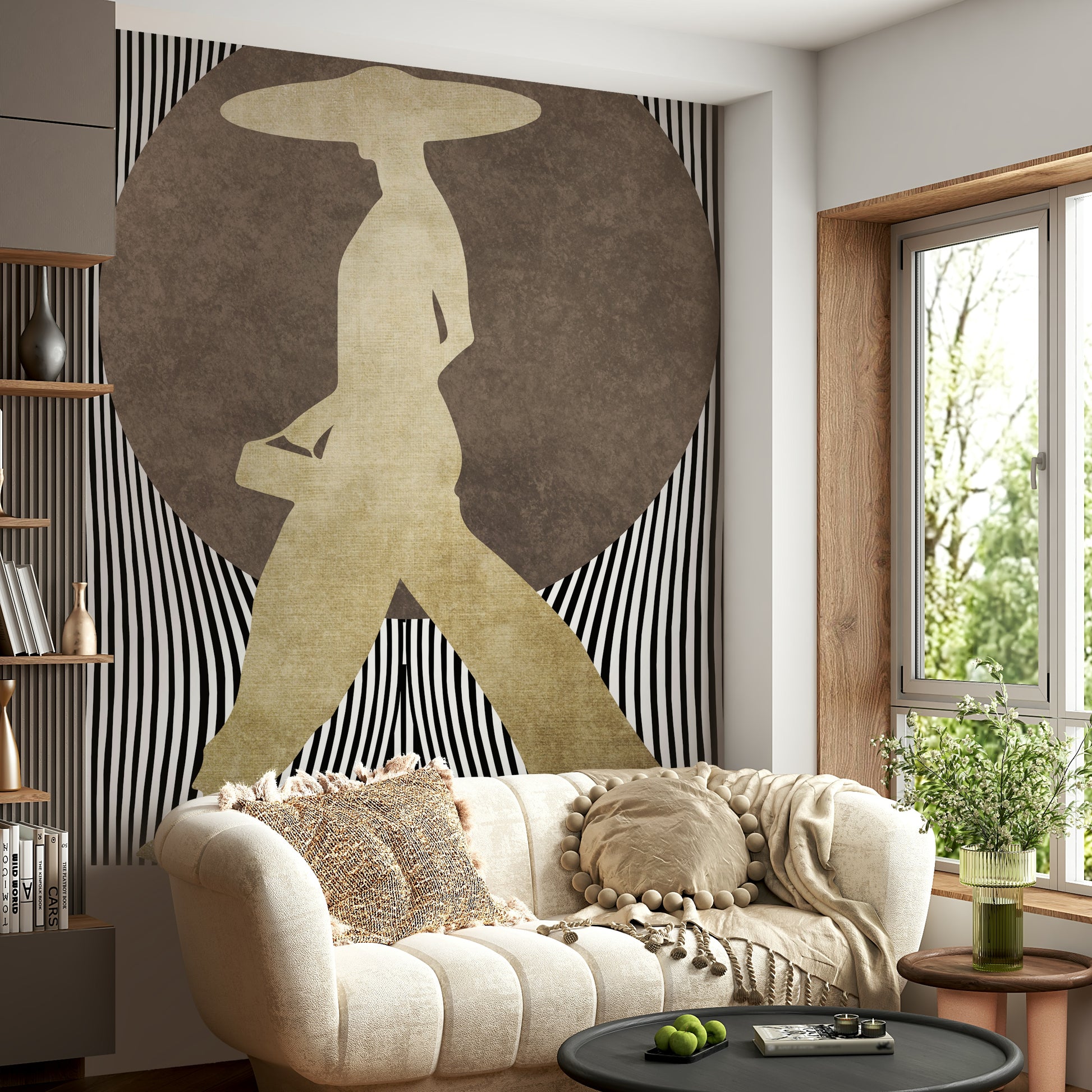 It gives a feeling of bold artistic presence and refined taste.
