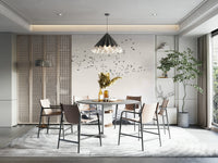 Features a landscape dominated by towering mountains.
