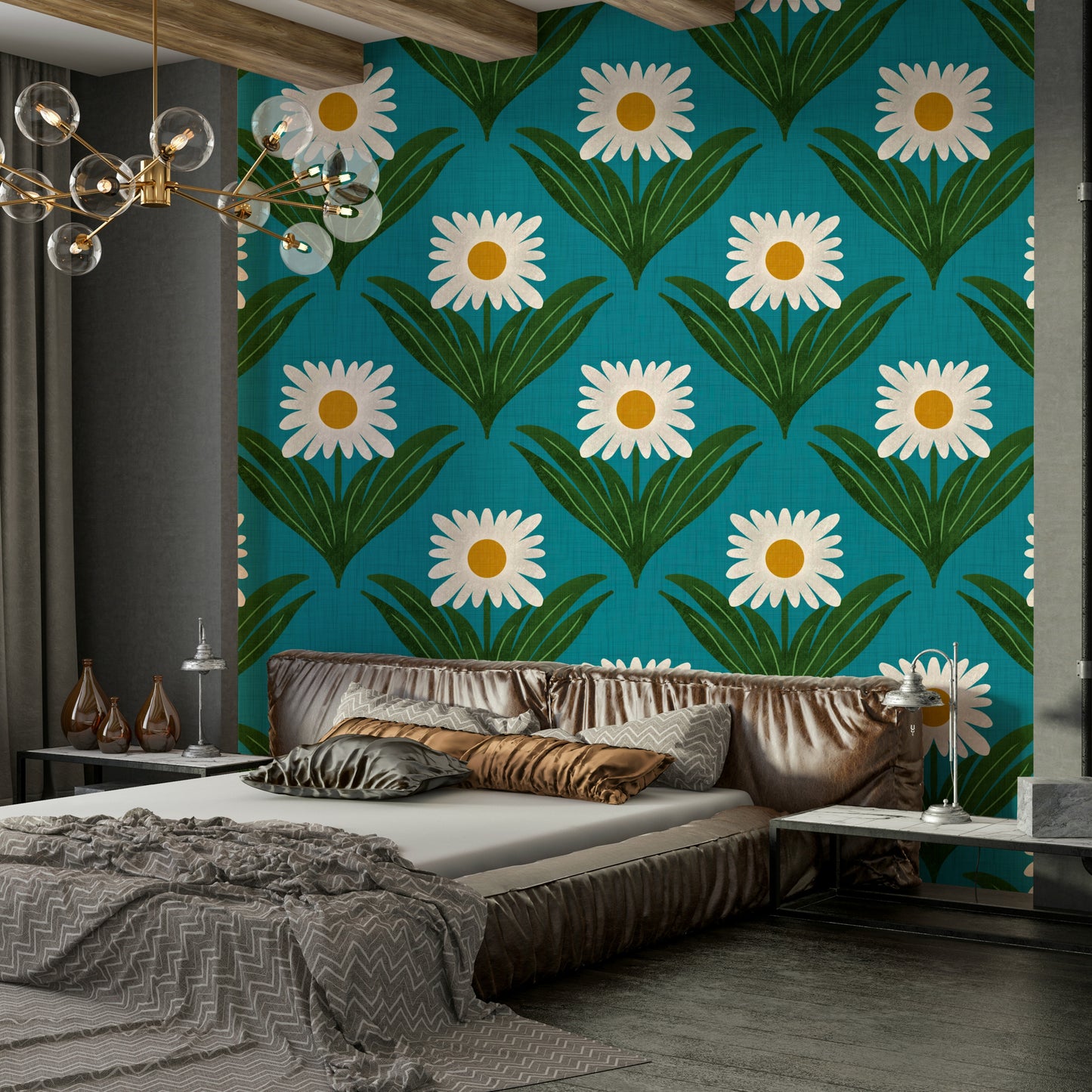 Bright, contrasting colors are used, typical of the era.
