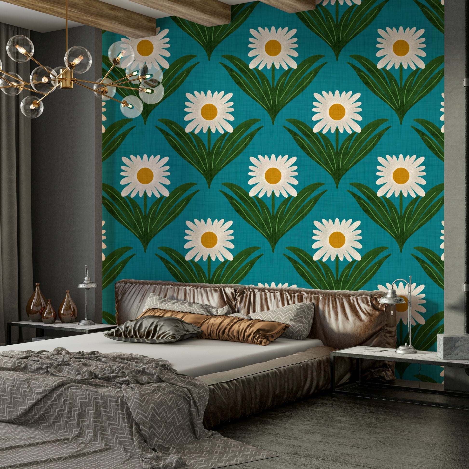 Bright, contrasting colors are used, typical of the era.
