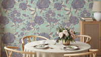 Serene Floral Etch Wallpaper.

