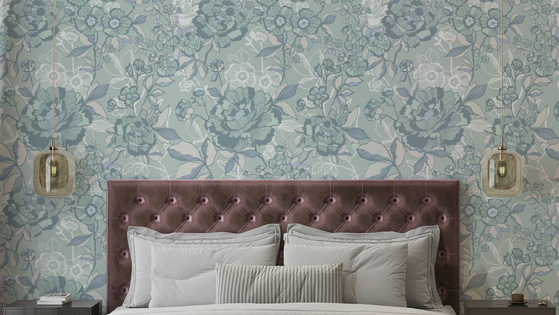 Bloom Linework Wallpaper.

