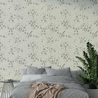 Timeless Ginkgo Garden mural for a living room.

