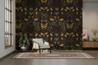 Bees, Butterflies, and Flowers mural for a child's room.

