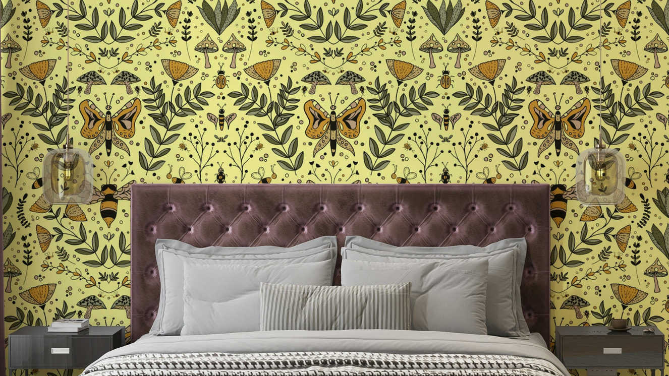 Close-up of a mushroom and a leaf.

